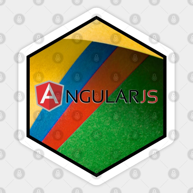 angularjs hexagonal Sticker by yourgeekside